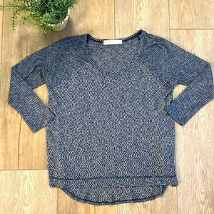 FREE PEOPLE BEACH SUPER SOFT LIGHTWEIGHT THERMAL STYLE TOP SIZE SMALL EEEUC NAVY